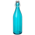 BORMIOLI ROCCO OXFORD BOTTLE W/ TOP 1 LTR SKY BLUE