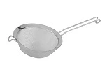 S/ST STRAINER WITH 18/8 MESH &amp; RIM 100mm 