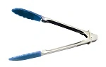 CHEF INOX UTILITY TONG SILICON HEAD BLUE 180mmL