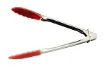 CHEF INOX UTILITY TONG SILICON HEAD RED 180mmL