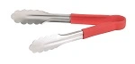 CHEF INOX UTILITY TONG PVC HANDLE RED 230mmL 