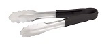 CHEF INOX UTILITY TONG PVC HANDLE BLACK 230mmL