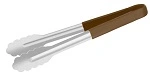 CHEF INOX UTILITY TONG PVC HANDLE BROWN 300mmL 