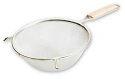 STRAINER-DOUBLE MESH, WOOD HANDLE, 160mm 