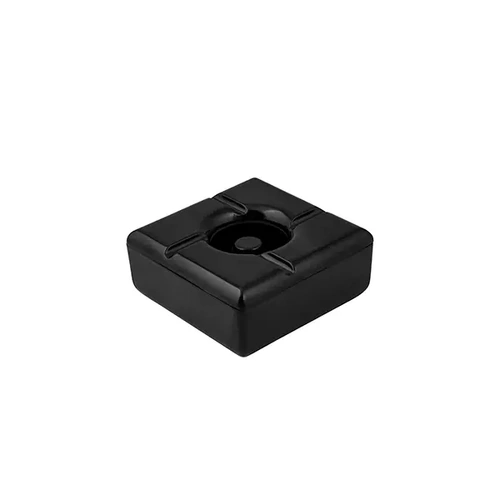 WINDLESS ASHTRAY SQUARE BLACK MELAMINE 115x115mm