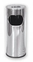 S/ST FLOOR ASHTRAY WITH REMOVABLE BIN