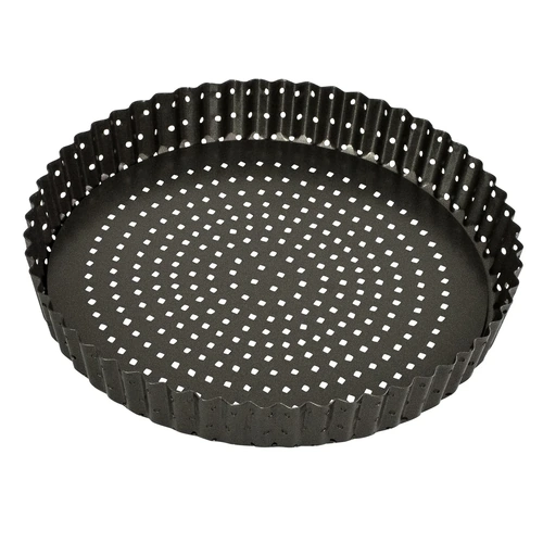 Bakemaster Perfect Crust Loose Base Quiche Pan 23cm Non-Stick Carbon Steel