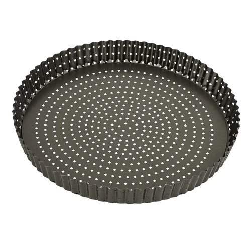 Bakemaster Perfect Crust Loose Base Quiche Pan 30cm Non-Stick Carbon Steel