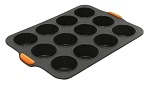 BAKEMASTER REINFORCED SILICONE MUFFIN PAN 12 CUP