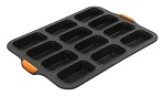 BAKEMASTER REINFORCED SILICONE MINI LOAF PAN 12 CUP