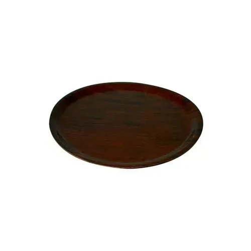 ROUND WOOD TRAY 370mm MAHOGANY
