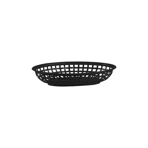 MODA PLASTIC SERVING BASKET OVAL BLACK 240mm