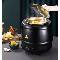 KK ELECTRIC SOUP KETTLE / WARMER 10 LTR BLACK