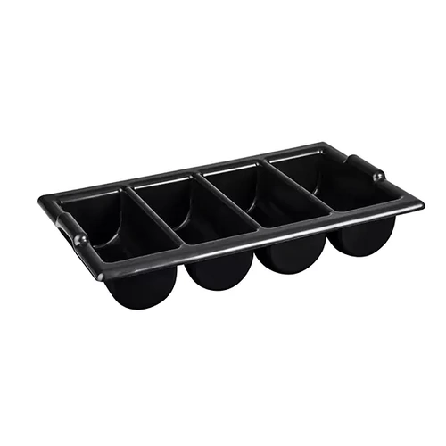 GASTRONORM CUTLERY BOX4 COMP, BLACK