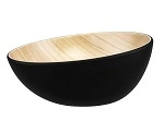 ZICCO MELAMINE ECHO BLACK / BIRCH ROUND BOWL