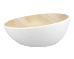 ZICCO MELAMINE ECHO WHITE / BIRCH ROUND BOWL