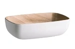 ZICCO MELAMINE ECHO WHITE / BIRCH BOWL 1.2LITRE