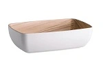 ZICCO MELAMINE ECHO WHITE / BIRCH BOWL 2 LITRE