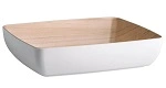 ZICCO MELAMINE ECHO WHITE / BIRCH BOWL 4.6 LITRE