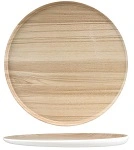ZICCO MELAMINE ECHO BLACK / BIRCH ROUND PLATTER