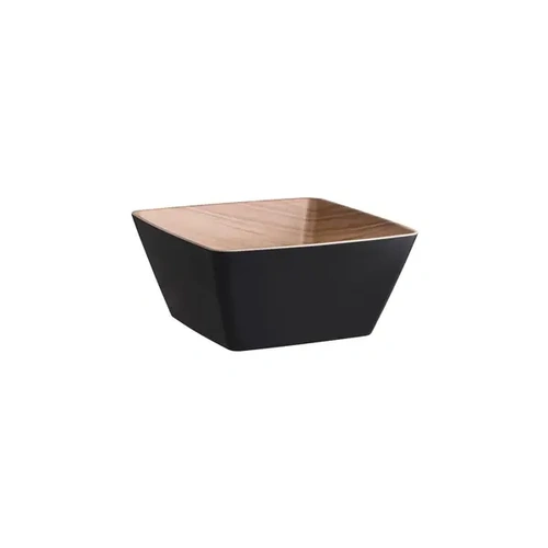ZICCO MELAMINE ECHO BLACK / BIRCH SQUARE BOWL 4.3 LITRE