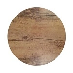 CHEF INOX ROUND WOOD EFFECT MELAMINE OAK 310mm