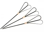 BAMBOO SKEWER HEART BLACK 120mm 100PCS/PACK