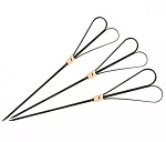 BAMBOO SKEWER HEART BLACK 180mm 100PCS/PACK