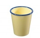 JAB VINTAGE MELAMINE YELLOW / BLUE RIM TUMBLER 270ml