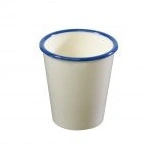 JAB VINTAGE MELAMINE CREAM / BLUE RIM TUMBLER 270ml