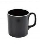 JAB VINTAGE MELAMINE BLACK / WHITE RIM MUG 350ml 