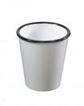 JAB VINTAGE MELAMINE WHITE / BLACK RIM TUMBLER 270ml
