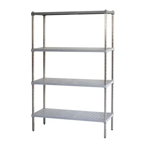 MANTOVA 4 TIER M SPAN SHELVING WITH S/ST POSTS 1350mmL