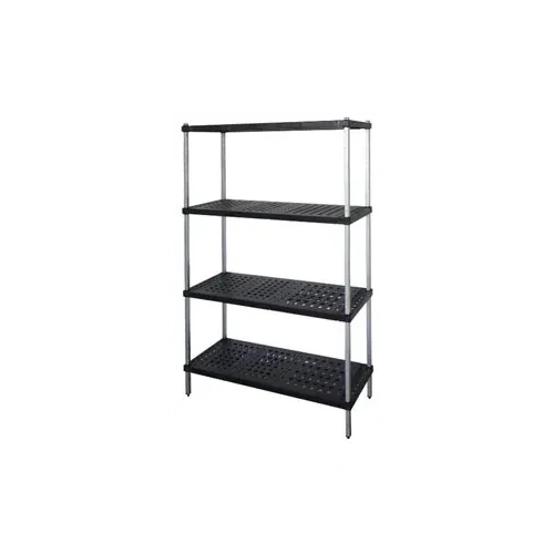 MANTOVA 4 TIER S/ST SHELVING UNIT ABS SHELVES 1200mmL