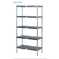MANTOVA 4 TIER ZINC SHELVING UNIT ABS SHELVES 1050mmL 