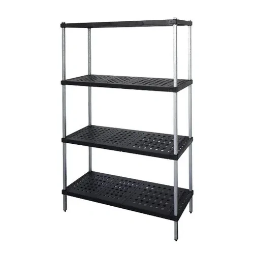 MANTOVA 4 TIER ZINC SHELVING UNIT ABS SHELVES 1350mmL