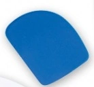 DOUGH SCRAPER CURVED PLASTIC 120x85mm BLUE