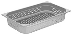 CHEF INOX ANTI JAM STEAM PAN 1/1 SIZE 100mm PERFORATED