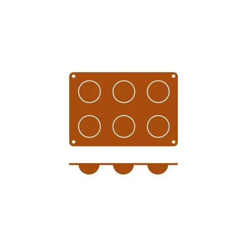 FRENTI SILICONE MOULD BOLA, 6 CUP, 300mm x175mm 