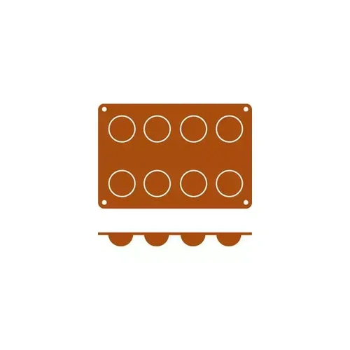 FRENTI SILICONE MOULD BOLA, 8 CUP, 300x175mm 
