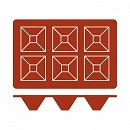 FRENTI SILICONE MOULD PYRAMID  6 CUP,  300x175mm