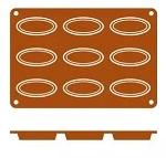 FRENTI SILICONE MOULD BARQUETA 9 CUP 300x175mm