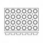 FRENTI SILICONE MOULD MUFFIN 24 CUP 69x39mm / 122mL