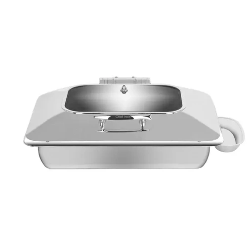 CHEF INOX DELUXE CHAFER S/ST RECT 1/1 SIZE W/GLASS LID