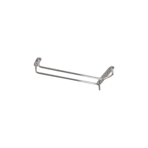 GLASS HANGER SINGLE ROW 400mm CHROME