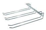 GLASS HANGING RACK TRIPLE ROW CHROME