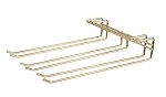 GLASS HANGING RACK TRIPLE ROW BRASS