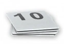 FLAT TABLE NUMBERS SET 1-10 18/10 80x100mm