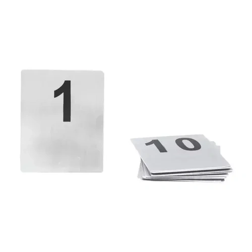 FLAT TABLE NUMBERS SET 31-40 18/10 80x100mm