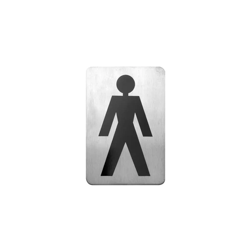 WALL SIGN S/ST MALE SYMBOL 80x120mm
